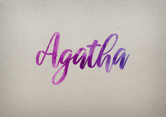 Free photo of Agatha Watercolor Name DP