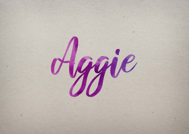 Free photo of Aggie Watercolor Name DP