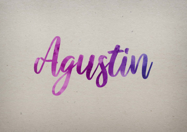 Free photo of Agustin Watercolor Name DP