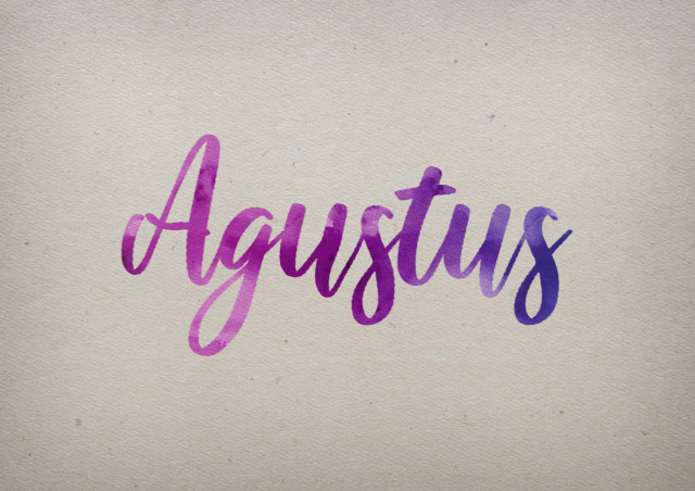 Free photo of Agustus Watercolor Name DP