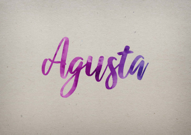 Free photo of Agusta Watercolor Name DP