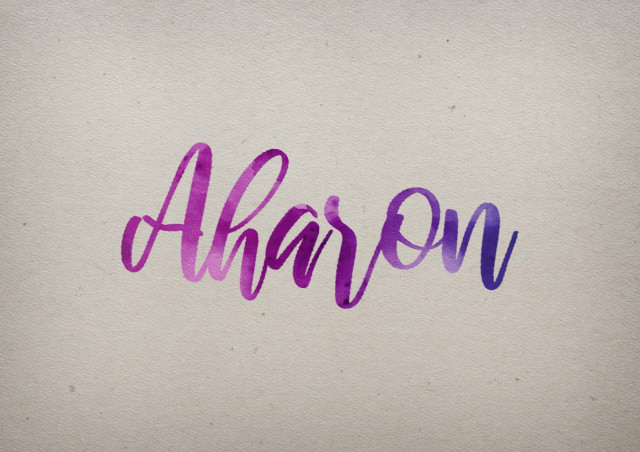Free photo of Aharon Watercolor Name DP