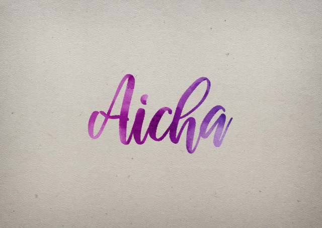 Free photo of Aicha Watercolor Name DP