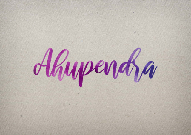 Free photo of Ahupendra Watercolor Name DP