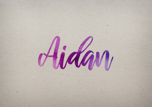 Free photo of Aidan Watercolor Name DP