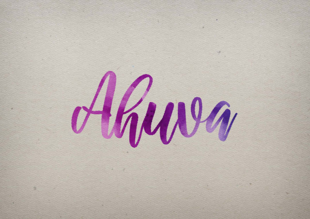 Free photo of Ahuva Watercolor Name DP