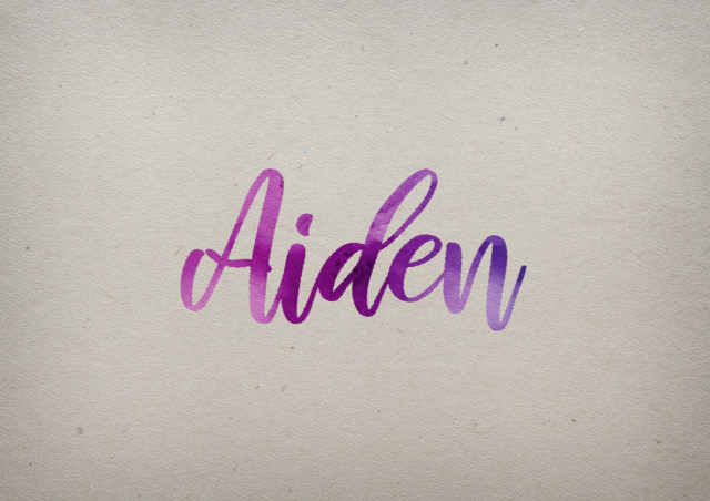 Free photo of Aiden Watercolor Name DP