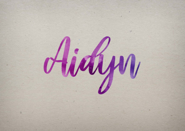 Free photo of Aidyn Watercolor Name DP