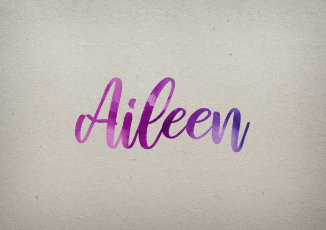 Free photo of Aileen Watercolor Name DP