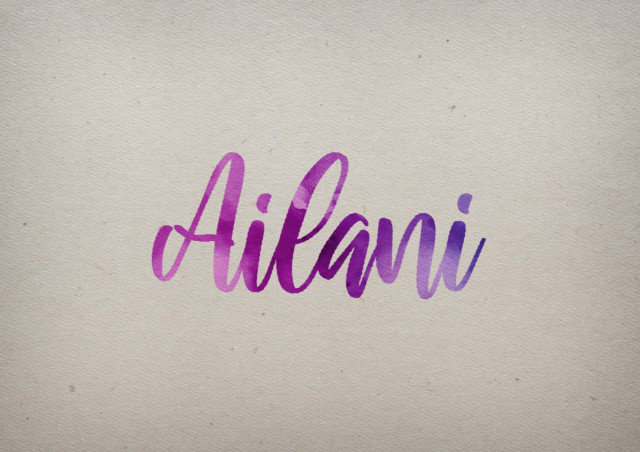 Free photo of Ailani Watercolor Name DP