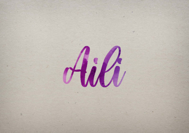 Free photo of Aili Watercolor Name DP