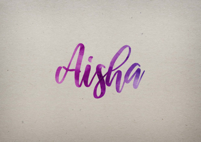 Free photo of Aisha Watercolor Name DP