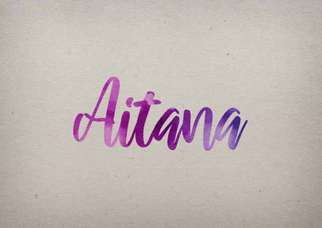 Free photo of Aitana Watercolor Name DP