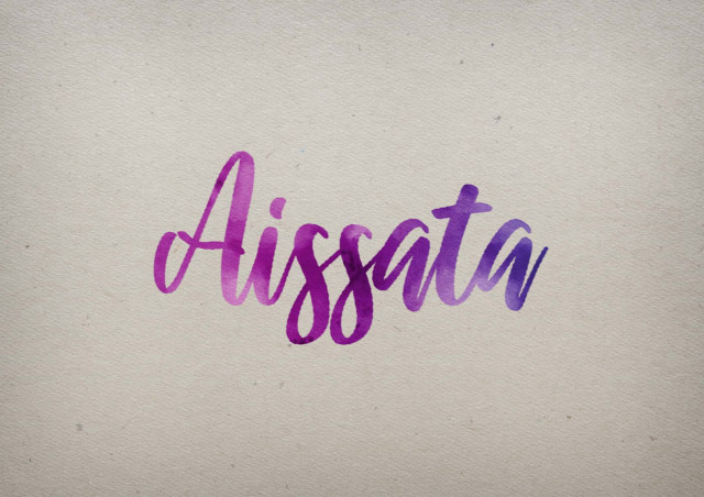 Free photo of Aissata Watercolor Name DP