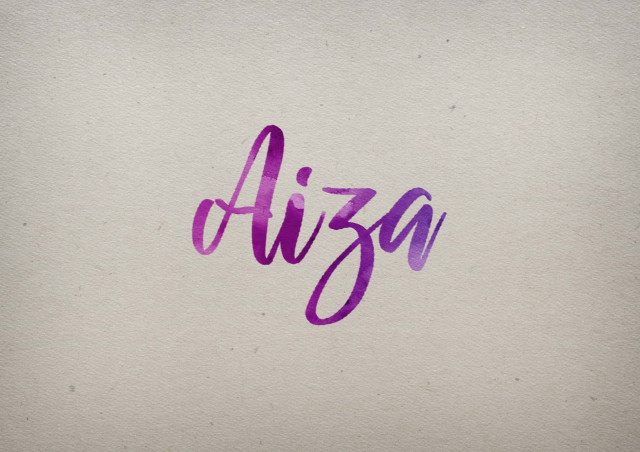 Free photo of Aiza Watercolor Name DP