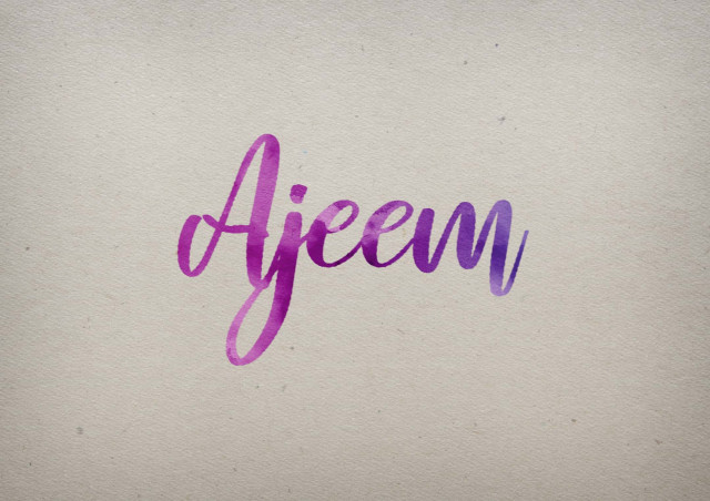 Free photo of Ajeem Watercolor Name DP