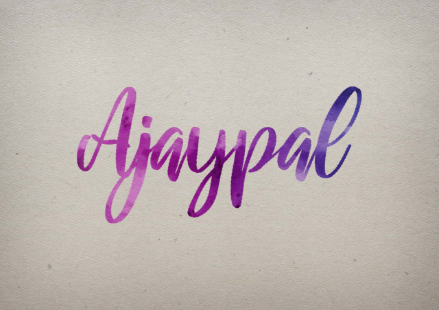 Free photo of Ajaypal Watercolor Name DP