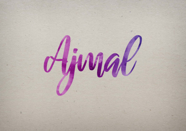 Free photo of Ajmal Watercolor Name DP