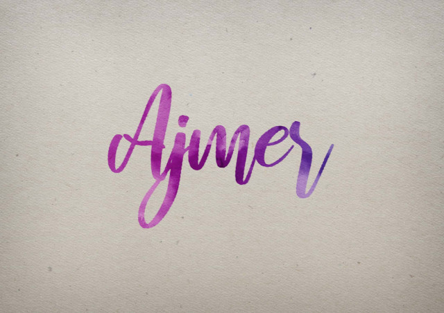 Free photo of Ajmer Watercolor Name DP