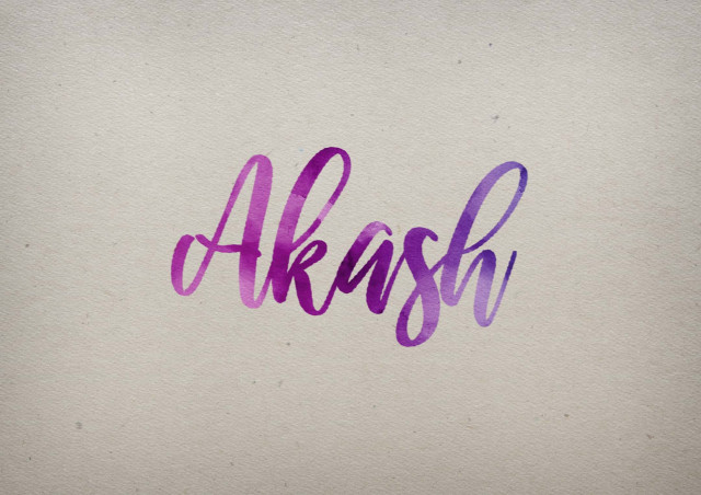 Free photo of Akash Watercolor Name DP