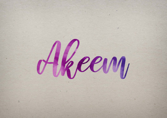 Free photo of Akeem Watercolor Name DP