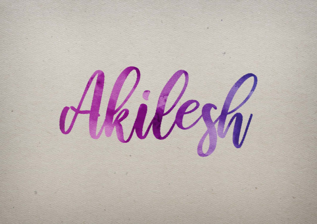 Free photo of Akilesh Watercolor Name DP