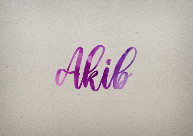 Free photo of Akib Watercolor Name DP