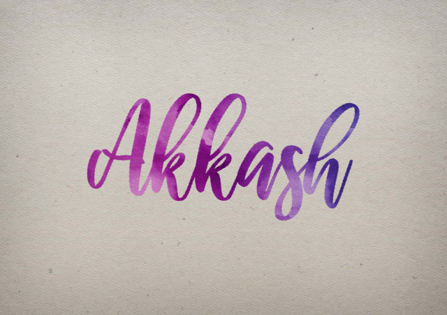 Free photo of Akkash Watercolor Name DP