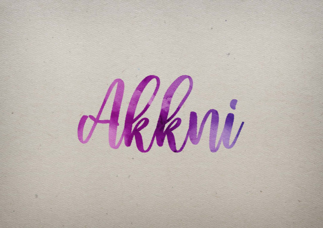 Free photo of Akkni Watercolor Name DP