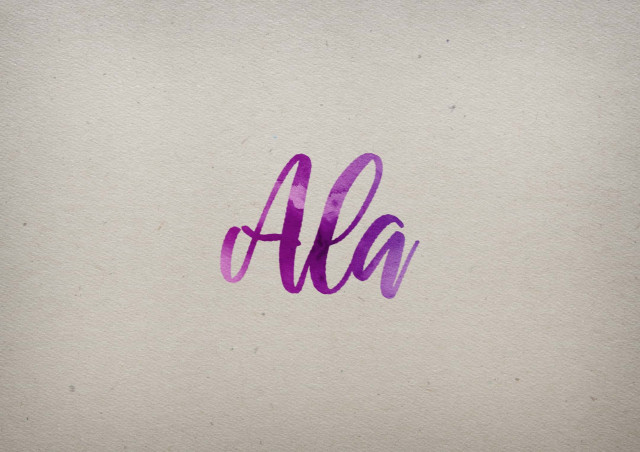 Free photo of Ala Watercolor Name DP