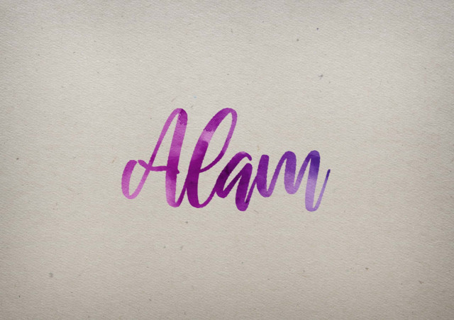 Free photo of Alam Watercolor Name DP