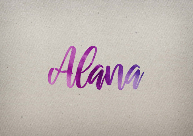 Free photo of Alana Watercolor Name DP