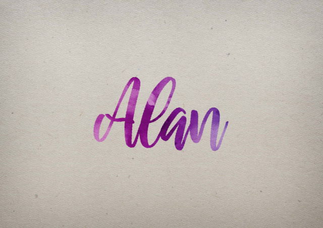 Free photo of Alan Watercolor Name DP