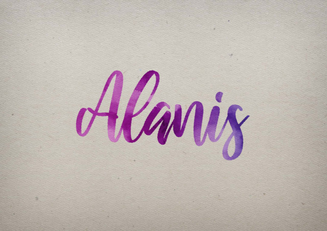 Free photo of Alanis Watercolor Name DP