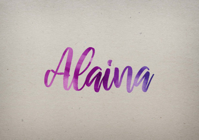 Free photo of Alaina Watercolor Name DP