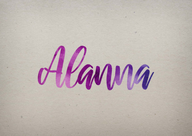 Free photo of Alanna Watercolor Name DP