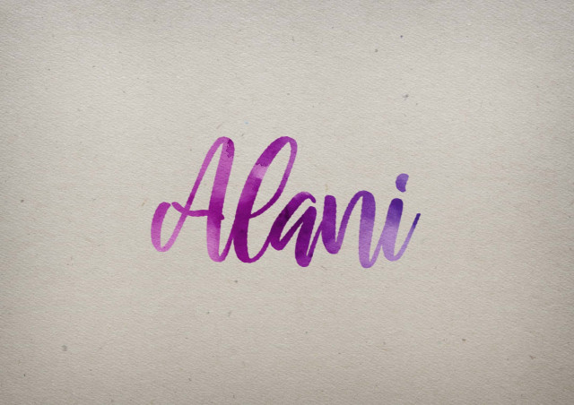 Free photo of Alani Watercolor Name DP