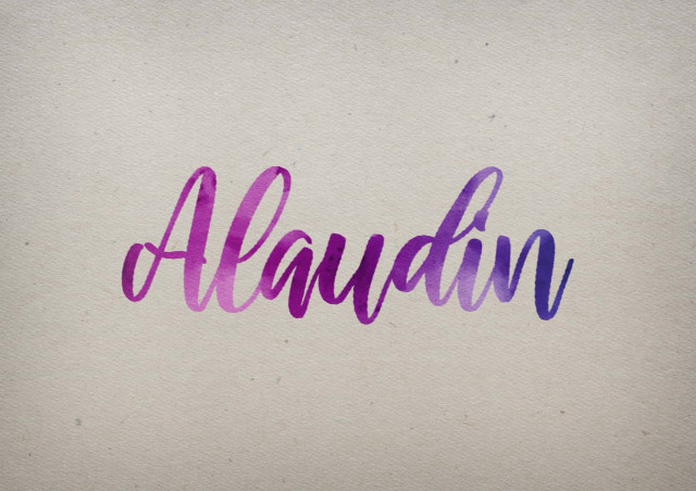 Free photo of Alaudin Watercolor Name DP