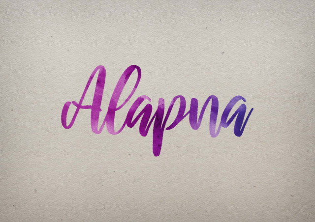 Free photo of Alapna Watercolor Name DP