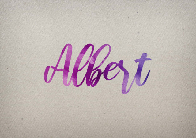 Free photo of Albert Watercolor Name DP