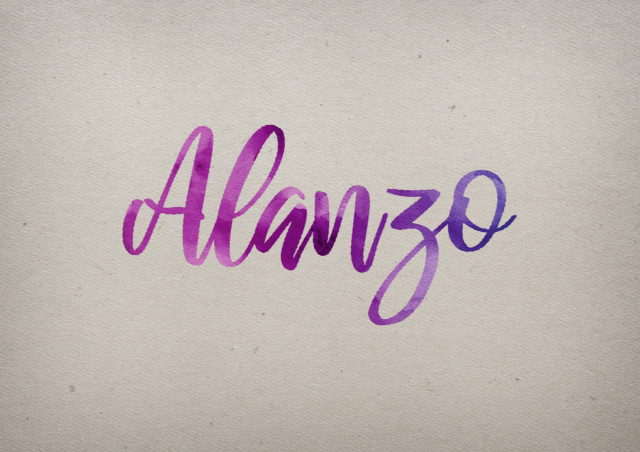 Free photo of Alanzo Watercolor Name DP