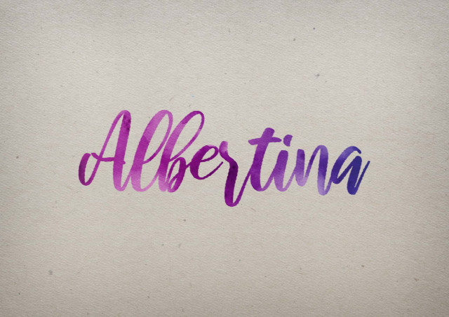 Free photo of Albertina Watercolor Name DP