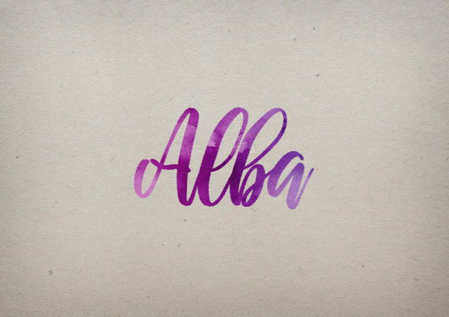 Free photo of Alba Watercolor Name DP
