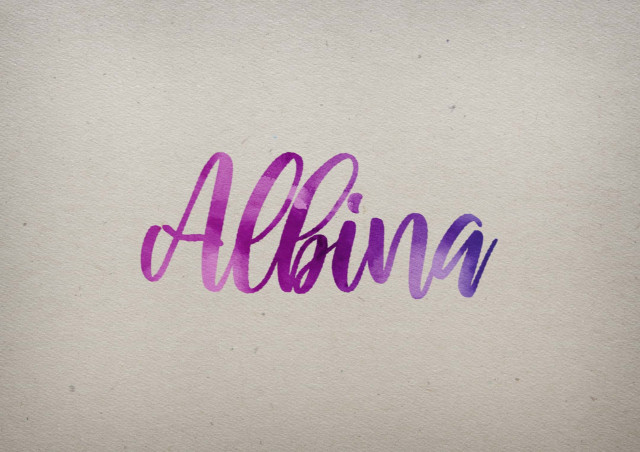 Free photo of Albina Watercolor Name DP