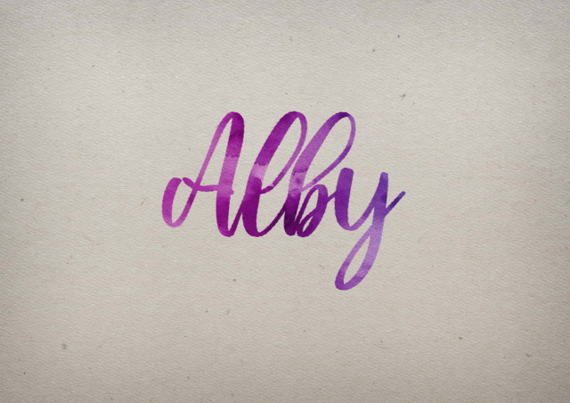 Free photo of Alby Watercolor Name DP