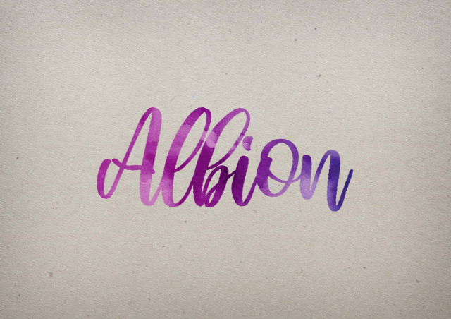 Free photo of Albion Watercolor Name DP