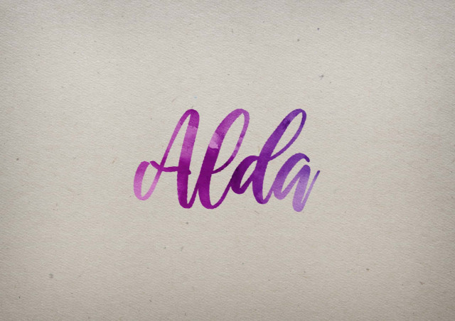 Free photo of Alda Watercolor Name DP