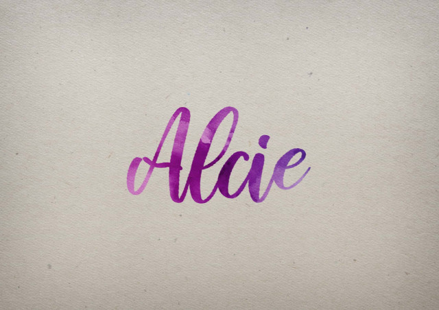 Free photo of Alcie Watercolor Name DP