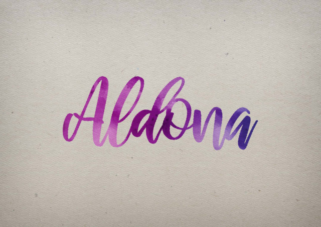 Free photo of Aldona Watercolor Name DP