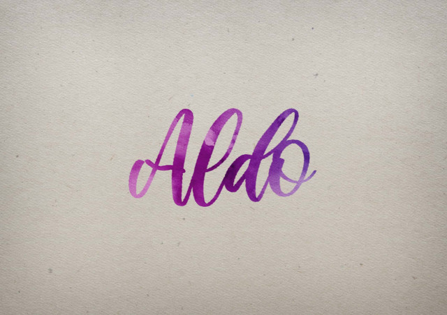 Free photo of Aldo Watercolor Name DP